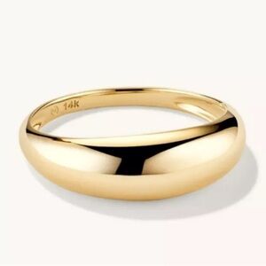 Mejuri thin Dome Ring, size 6, 14K yellow Gold